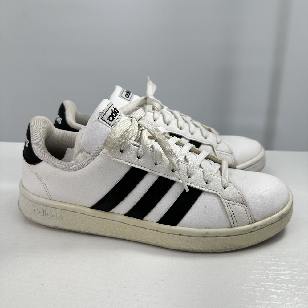Adidas Grand Court Womens Size 8.5M Sneakers Casual Shoes F36483. White W/ Black